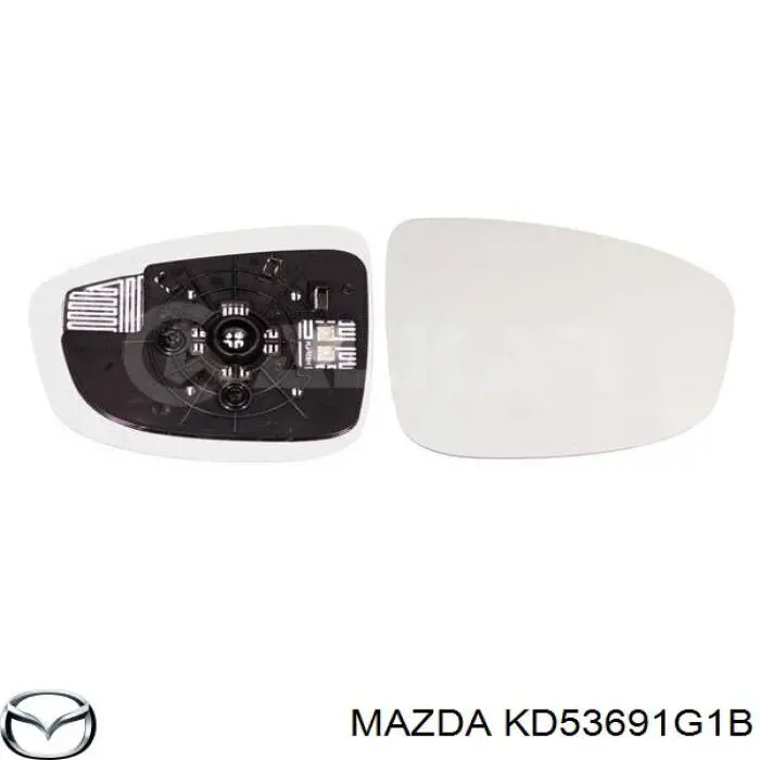 Cristal de retrovisor exterior derecho para Mazda CX-5 (KE)