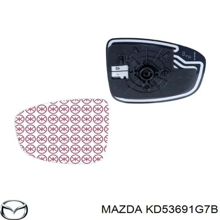 KD53691G7B Mazda cristal de espejo retrovisor exterior izquierdo