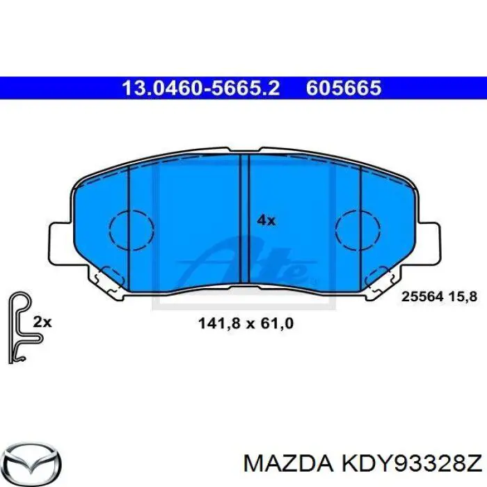 Pastillas freno delanteras Mazda KDY93328Z precio, desde 29,77 EUR