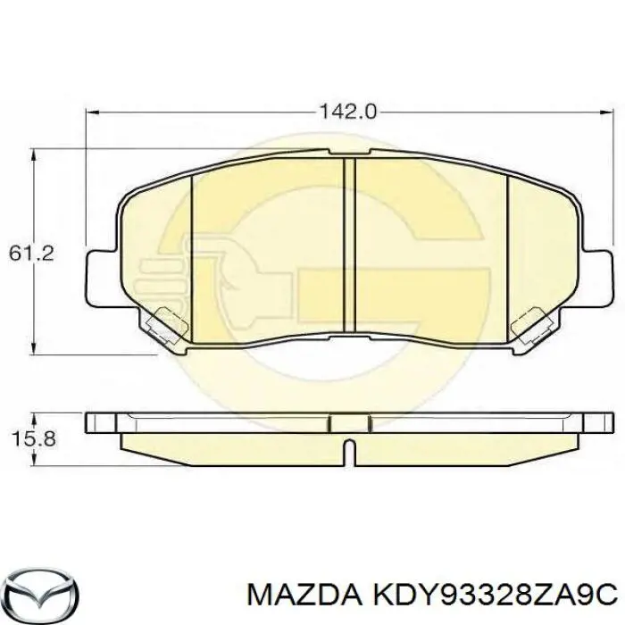 KDY93328ZA9C Mazda Pastillas delanteras