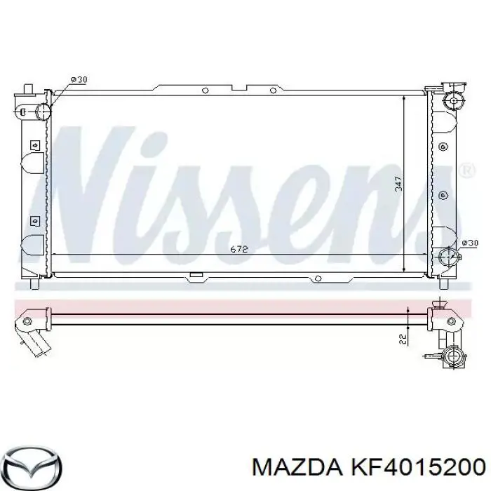 KF4015200 Mazda radiador