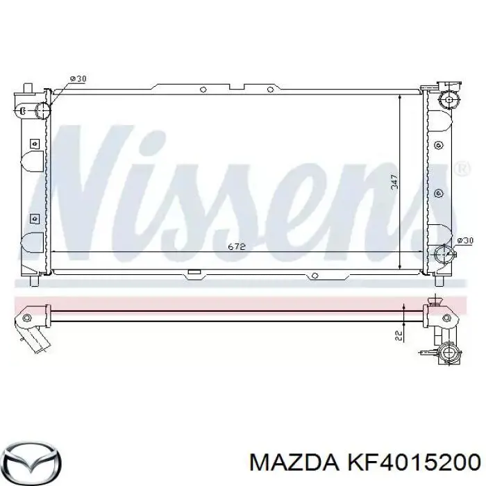 KF4015200 Mazda Refrigeración del motor