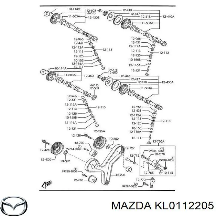 KL0112205 Mazda correa distribucion