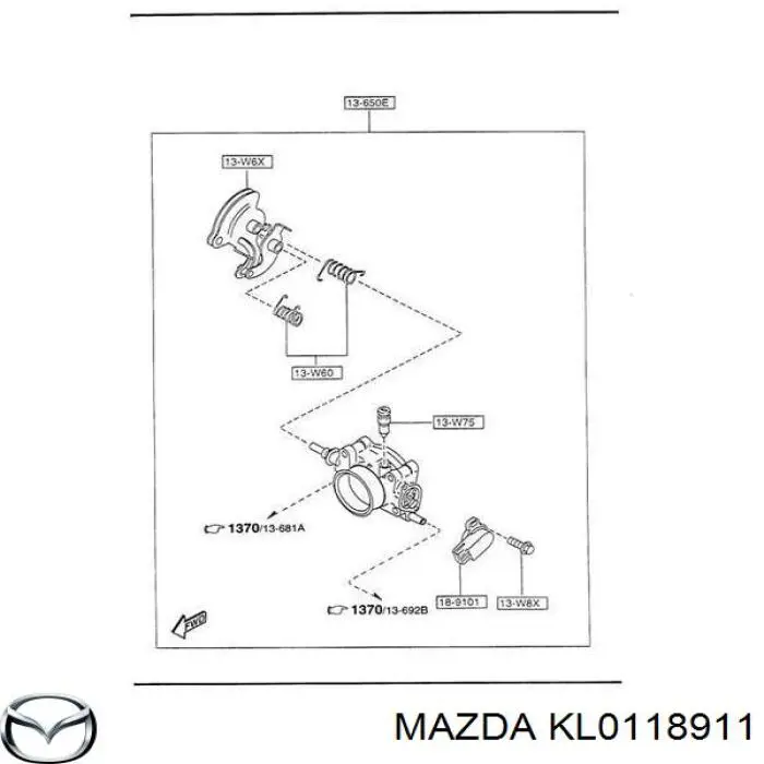 Sensor, posición mariposa para Mazda Xedos (CA)