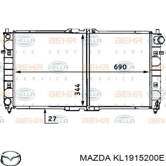 KL1915200E Mazda radiador