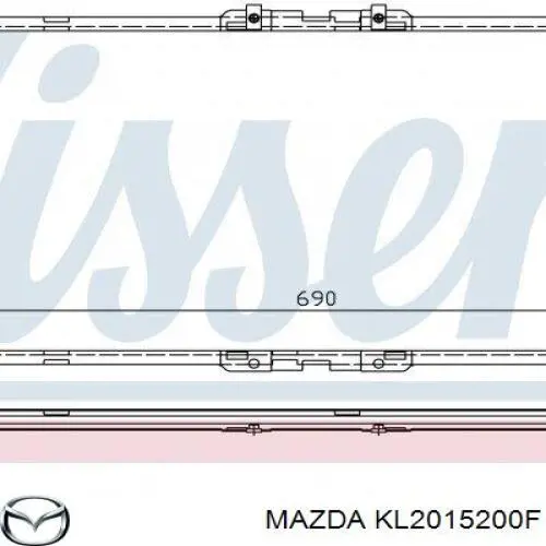 Radiador de água Mazda KF1215200B