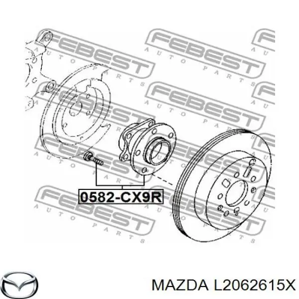 L2062615X Mazda cubo de rueda trasero