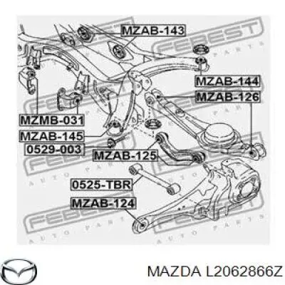 L2062866Z Mazda perno de fijación, brazo oscilante inferior trasero,interior