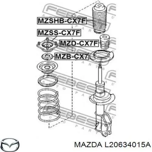 L20634015A Mazda fuelle, amortiguador delantero