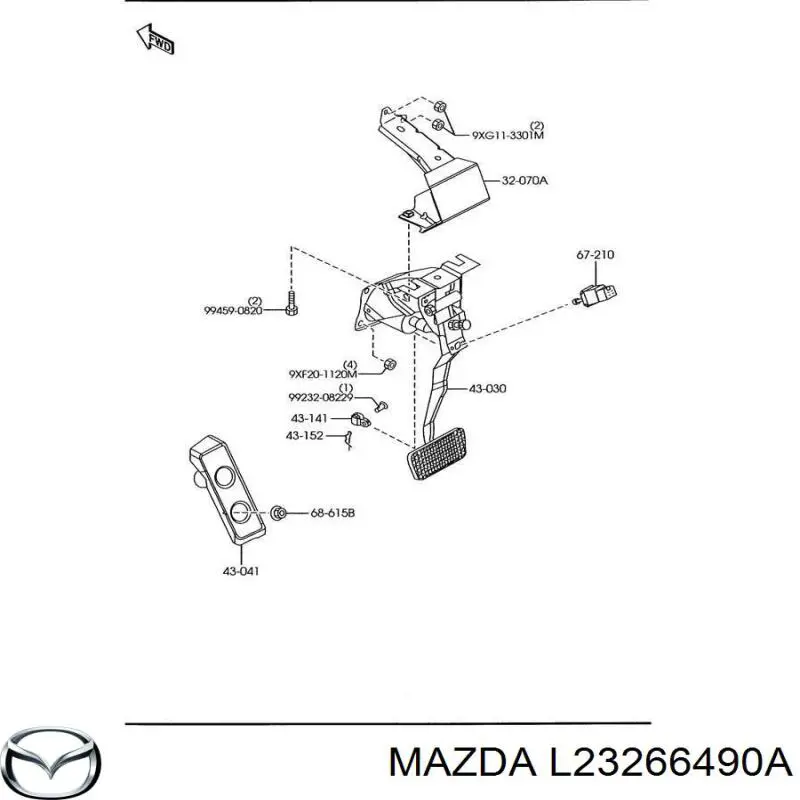 Interruptor de luz de freno Mazda L23266490A precio, desde 21,75 EUR