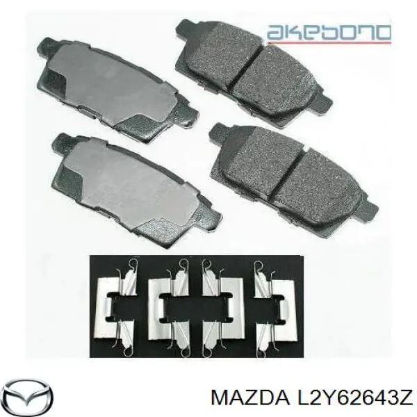 L2Y62643Z Mazda pastillas de freno traseras