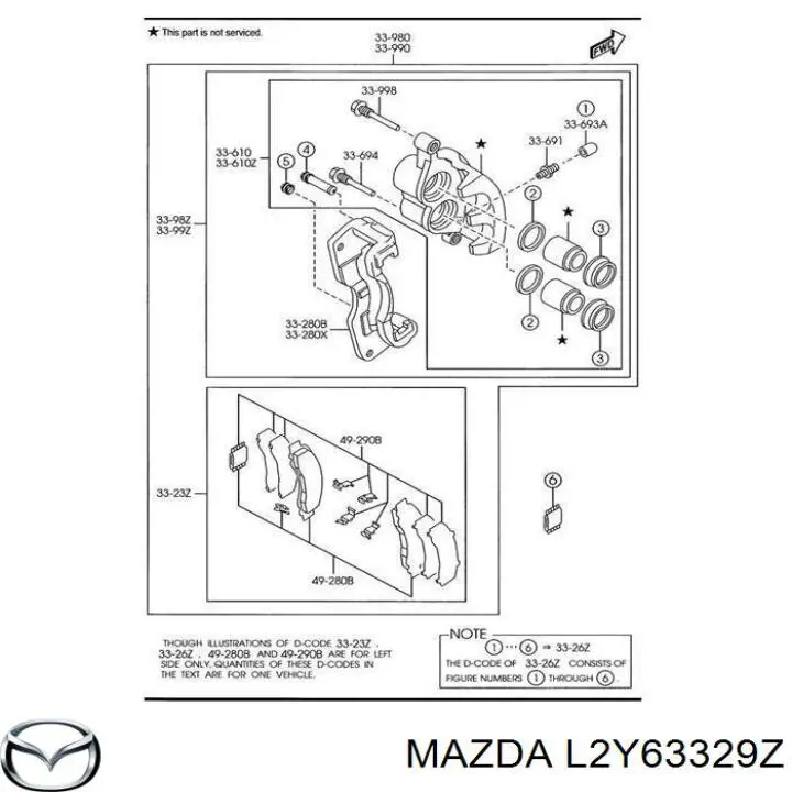 Comprar L2Y63329Z Mazda Pastillas delanteras de freno