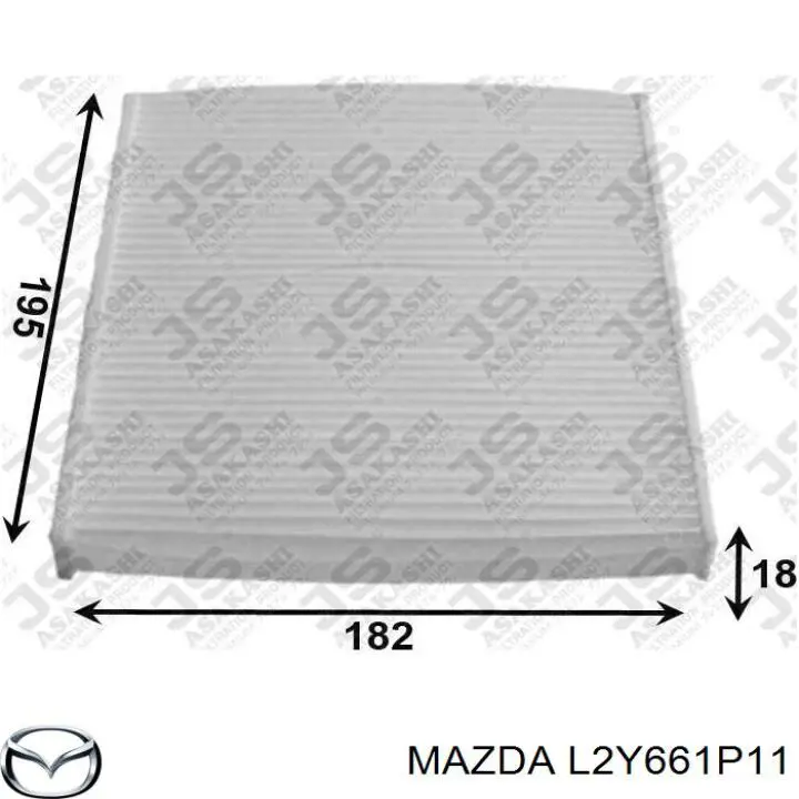 L2Y661P11 Mazda filtro habitáculo