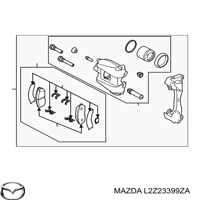 Comprar L2Z23399ZA Mazda Pinza de freno delantera izquierda