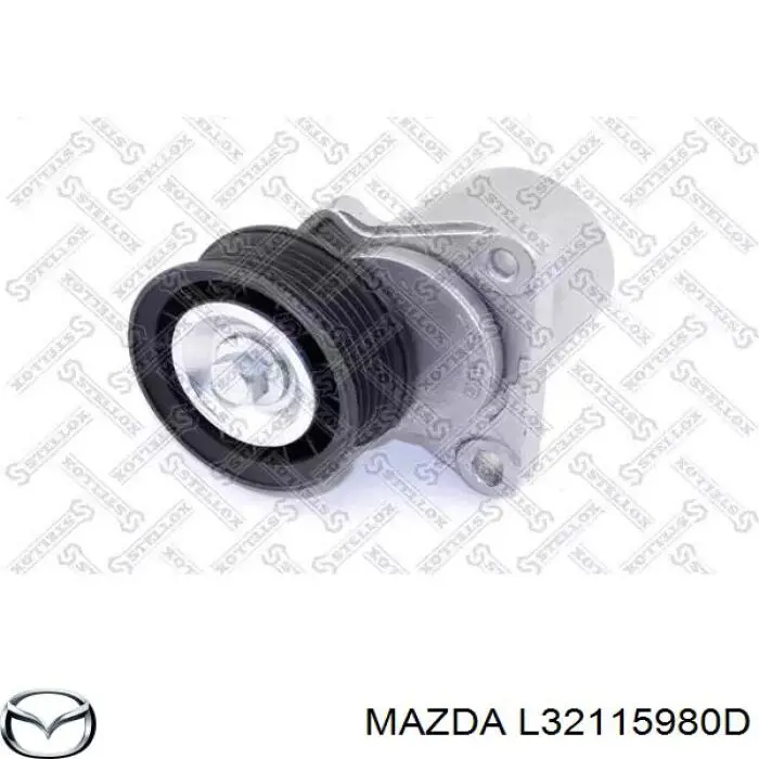 L32115980D Mazda tensor de correa, correa poli v