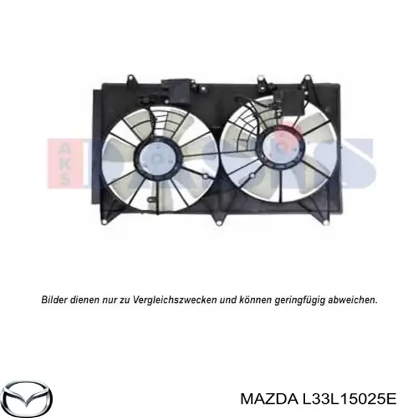 L33L15025E Mazda difusor de radiador, ventilador de refrigeración, condensador del aire acondicionado, completo con motor y rodete