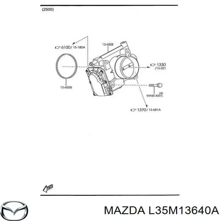 L35M13640A Mazda cuerpo de mariposa