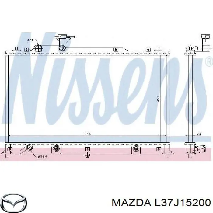 L37J15200 Mazda Refrigeración del motor