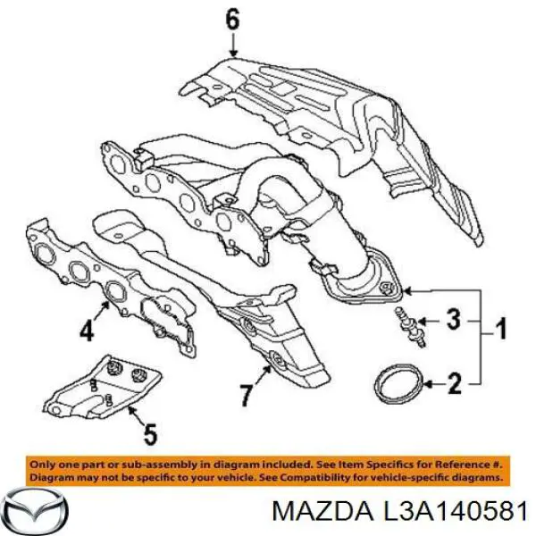 Junta de tubo de escape Mazda L3A140581 precio, desde 10,15 EUR