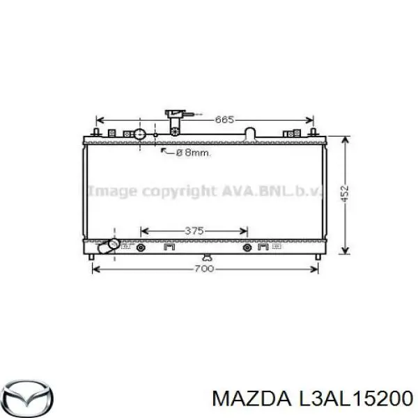 Radiador L3AL15200 Mazda