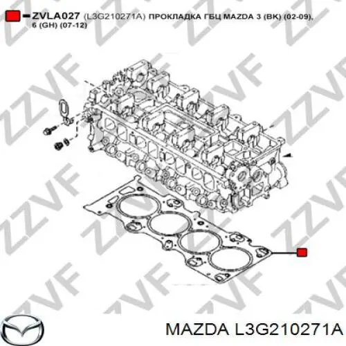 Juntas de culata Mazda L3G210271A precio, desde 31,42 EUR