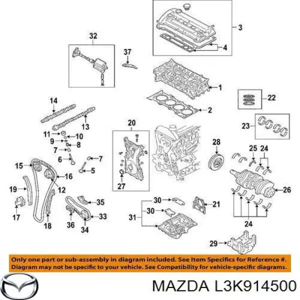 L3K914500 Mazda tensor de cadena de bomba de aceite