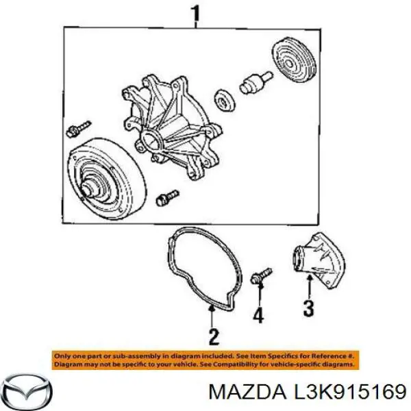 Junta de brida de sistema derefrigeración para Mazda 3 (BK14)