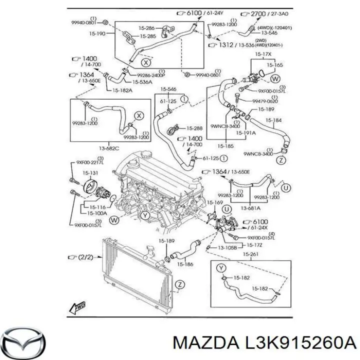 Manguito de líquido refrigerante Mazda CX-7 SUV (ER) (2009 - 2013) precio, desde 40,34 EUR