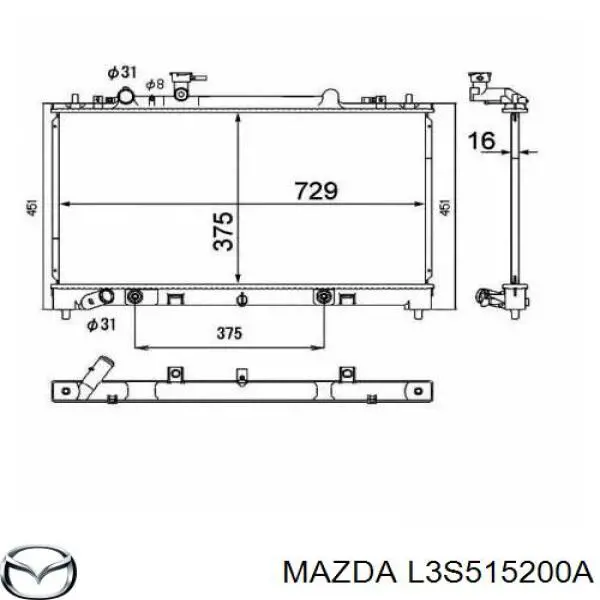 Comprar L3S515200A Mazda Radiador de auto