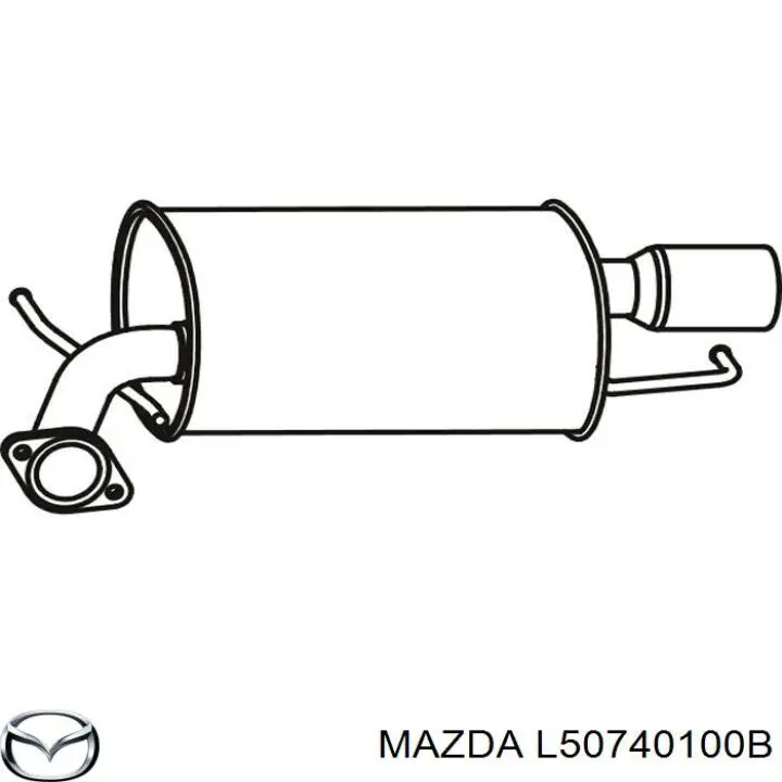 L50740100B Mazda silenciador posterior