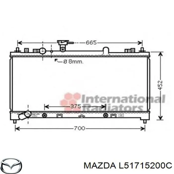 L51715200C Mazda radiador