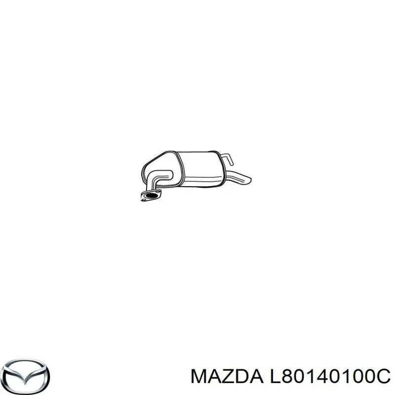 L80140100C Mazda silenciador posterior