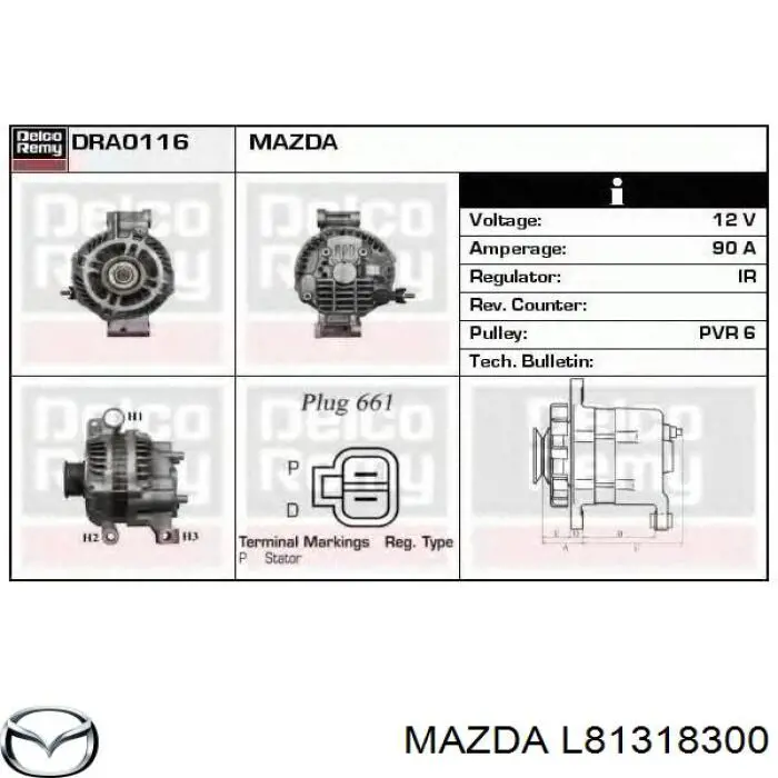 L81318300 Mazda alternador