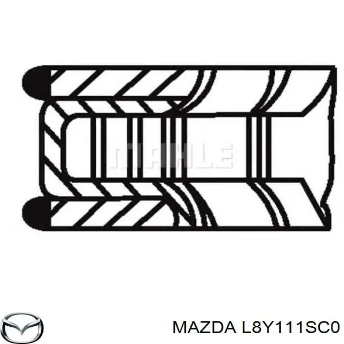 L8Y111SC0 Mazda juego de aros de pistón, motor, std
