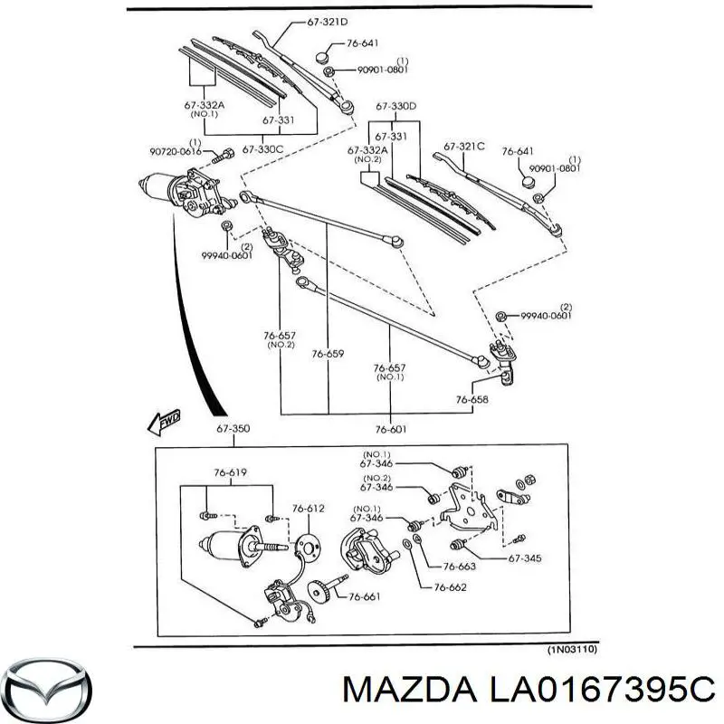 Tapa de la tuerca de fijación del brazo del limpiaparabrisas delantero Mazda LA0167395C precio, desde 4,09 EUR