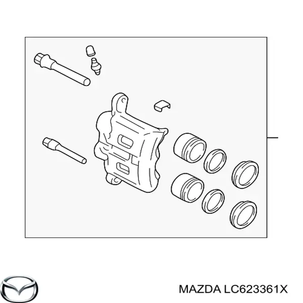 Pinza de freno, Eje delantero derecha Mazda MPV 2 (LW)