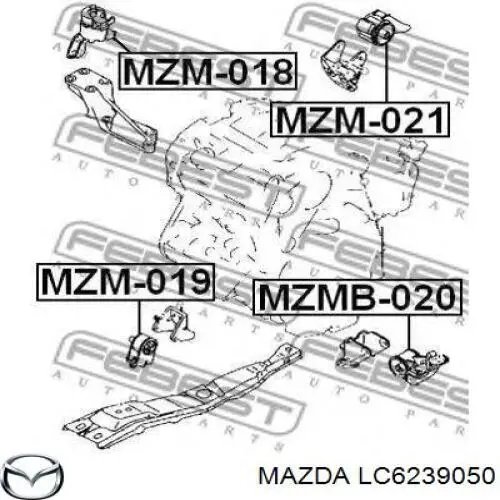 LC6239050 Mazda soporte motor delantero