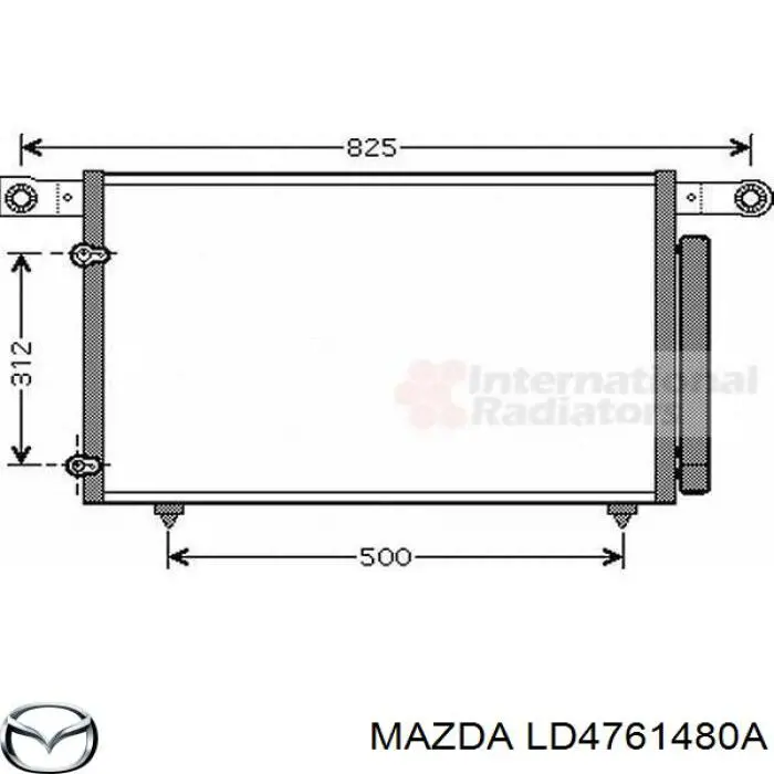 LD4761480A Mazda condensador aire acondicionado