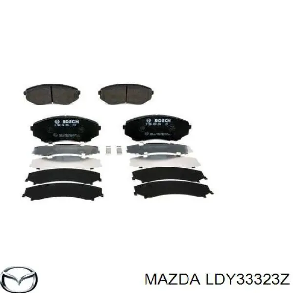 LDY33323Z Mazda pastillas de freno delanteras