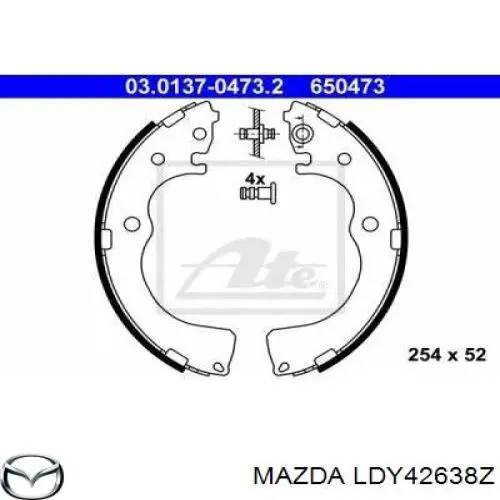 LDY42638Z Mazda zapatas de frenos de tambor traseras