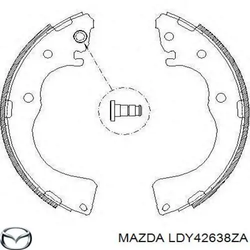 LDY42638ZA Mazda zapatas de frenos de tambor traseras