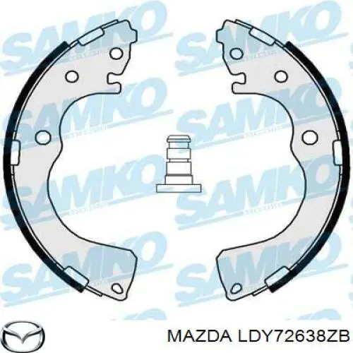 LDY72638ZB Mazda zapatas de frenos de tambor traseras