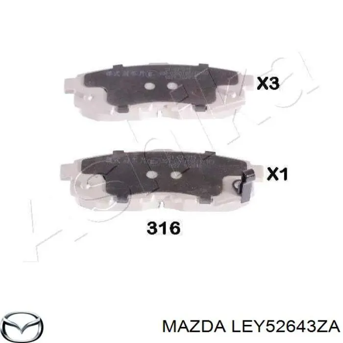 LEY52643ZA Mazda pastillas de freno traseras