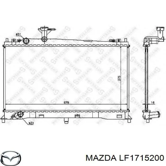 Radiador LF1715200 Mazda