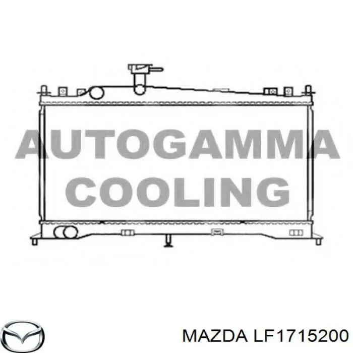 LF1715200 Mazda radiador refrigeración del motor