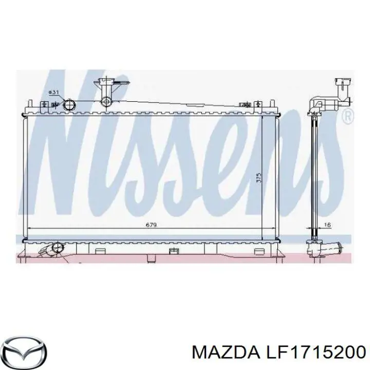 Água radiador Mazda LF1715200 precio, desde 96,72 EUR