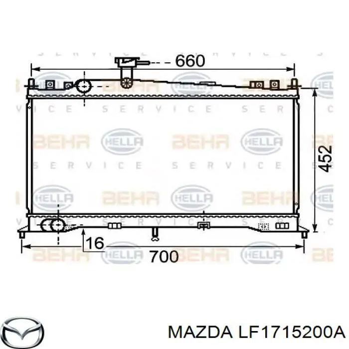 Água radiador Mazda LF1715200A precio, desde 96,72 EUR