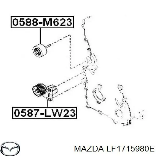 Tensor de la correa trapecial Mazda LF1715980E precio, desde 44,11 EUR