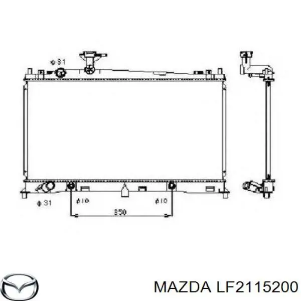 LF2115200 Mazda radiador refrigeración del motor