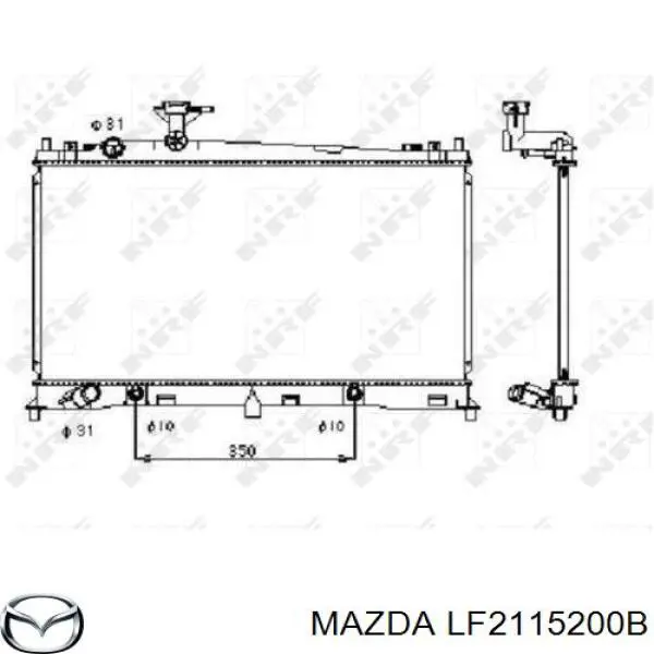 LF2115200B Mazda radiador